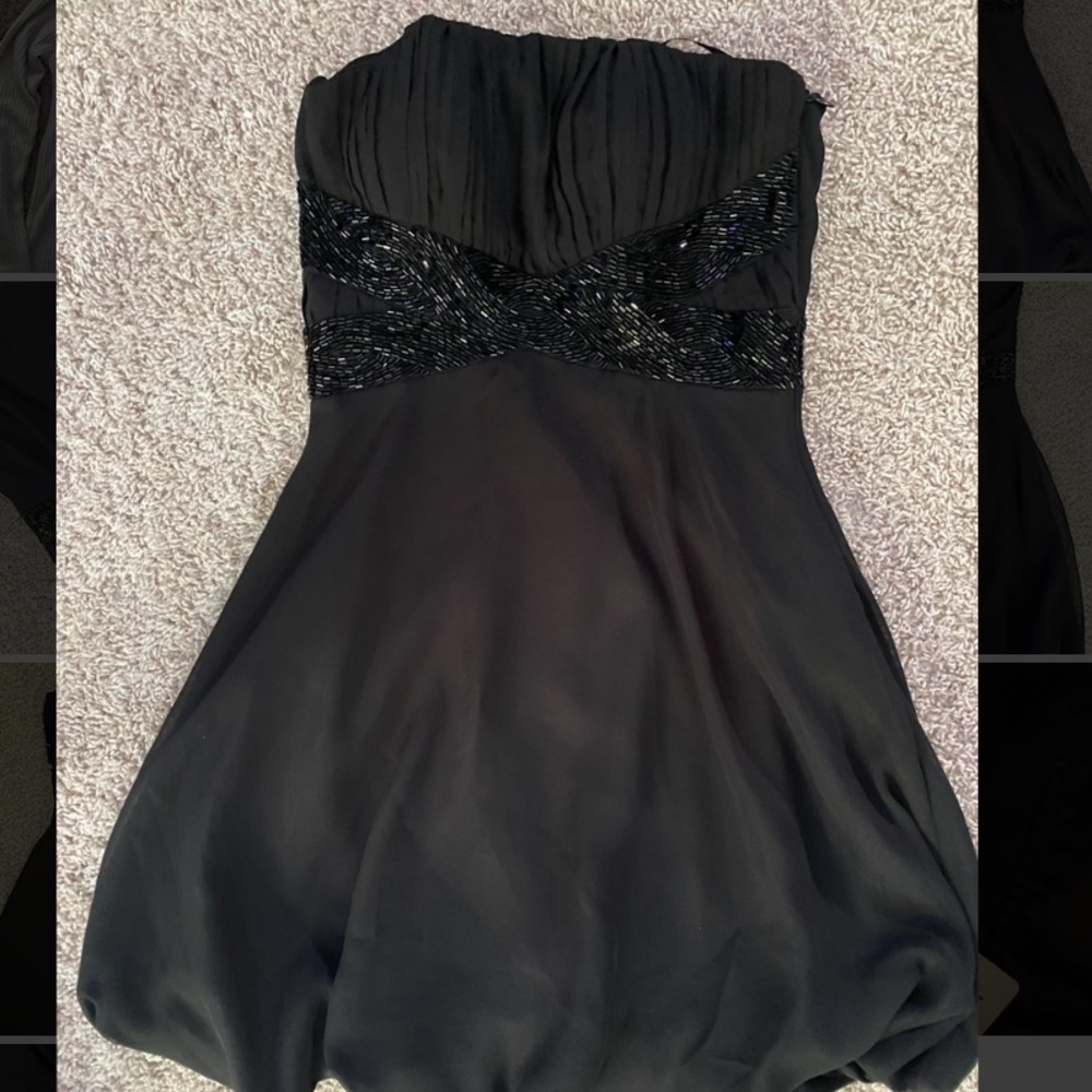 Haute Hippie Black Strapless Mini Dress
